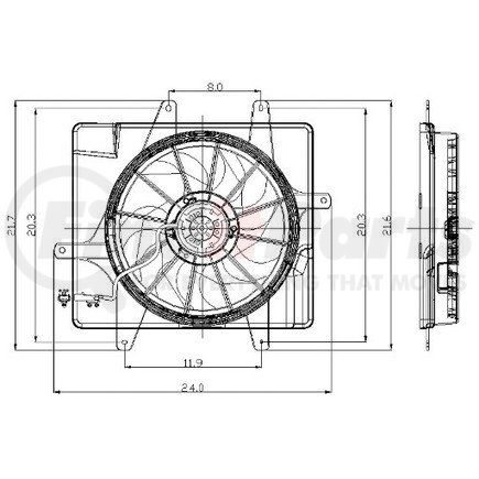 2811502 by GLOBAL PARTS DISTRIBUTORS - gpd Electric Cooling Fan 2811502