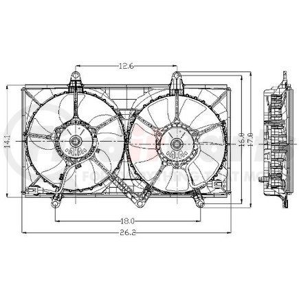 2811501 by GLOBAL PARTS DISTRIBUTORS - gpd Electric Cooling Fan 2811501