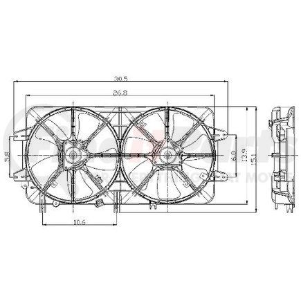 2811503 by GLOBAL PARTS DISTRIBUTORS - gpd Electric Cooling Fan 2811503