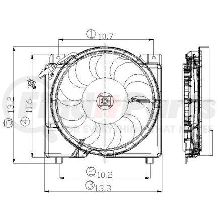 2811513 by GLOBAL PARTS DISTRIBUTORS - gpd Electric Cooling Fan 2811513