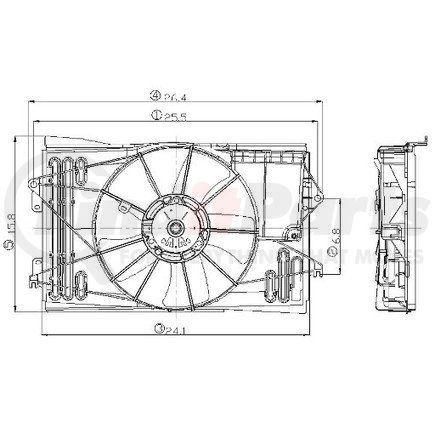 2811520 by GLOBAL PARTS DISTRIBUTORS - gpd Electric Cooling Fan 2811520