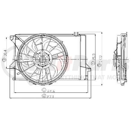 2811519 by GLOBAL PARTS DISTRIBUTORS - gpd Electric Cooling Fan 2811519