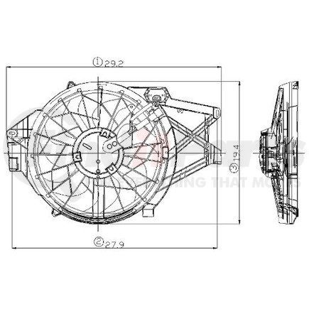 2811522 by GLOBAL PARTS DISTRIBUTORS - gpd Electric Cooling Fan 2811522