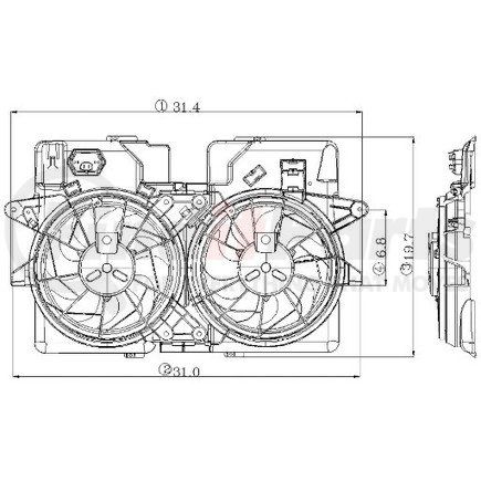 2811523 by GLOBAL PARTS DISTRIBUTORS - gpd Electric Cooling Fan 2811523