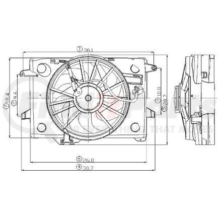 2811525 by GLOBAL PARTS DISTRIBUTORS - gpd Electric Cooling Fan 2811525