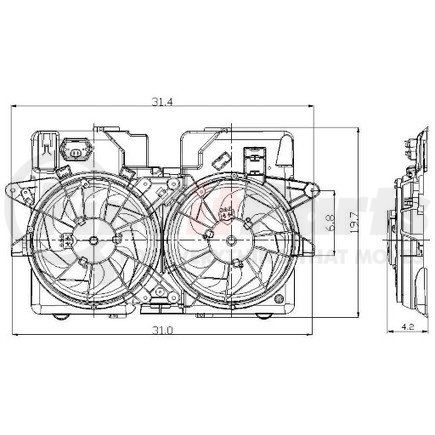 2811524 by GLOBAL PARTS DISTRIBUTORS - gpd Electric Cooling Fan 2811524