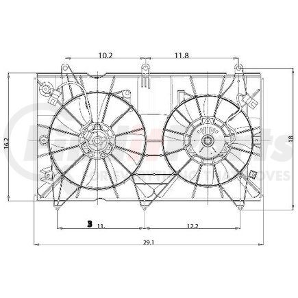 2811526 by GLOBAL PARTS DISTRIBUTORS - gpd Electric Cooling Fan 2811526