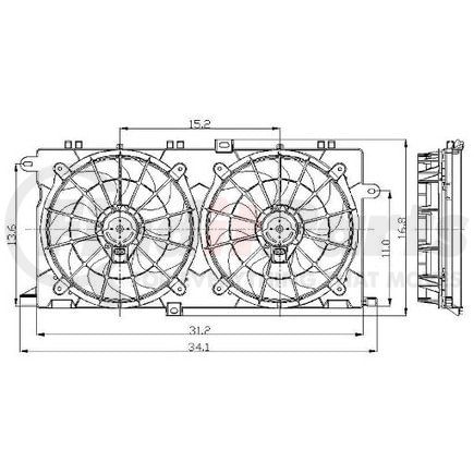 2811528 by GLOBAL PARTS DISTRIBUTORS - gpd Electric Cooling Fan 2811528