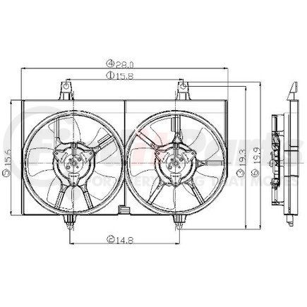 2811529 by GLOBAL PARTS DISTRIBUTORS - gpd Electric Cooling Fan 2811529