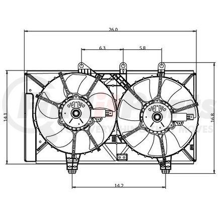 2811532 by GLOBAL PARTS DISTRIBUTORS - gpd Electric Cooling Fan 2811532