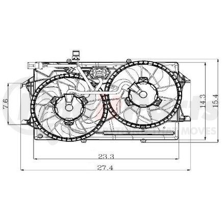 2811530 by GLOBAL PARTS DISTRIBUTORS - gpd Electric Cooling Fan 2811530