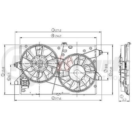 2811533 by GLOBAL PARTS DISTRIBUTORS - gpd Electric Cooling Fan 2811533