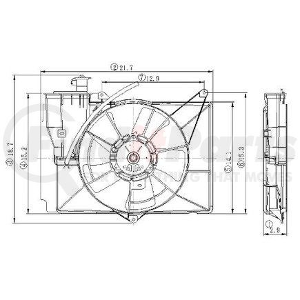 2811537 by GLOBAL PARTS DISTRIBUTORS - gpd Electric Cooling Fan 2811537