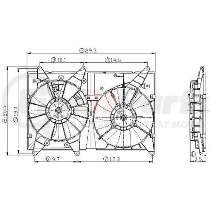 2811539 by GLOBAL PARTS DISTRIBUTORS - gpd Electric Cooling Fan 2811539