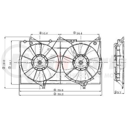 2811544 by GLOBAL PARTS DISTRIBUTORS - gpd Electric Cooling Fan 2811544