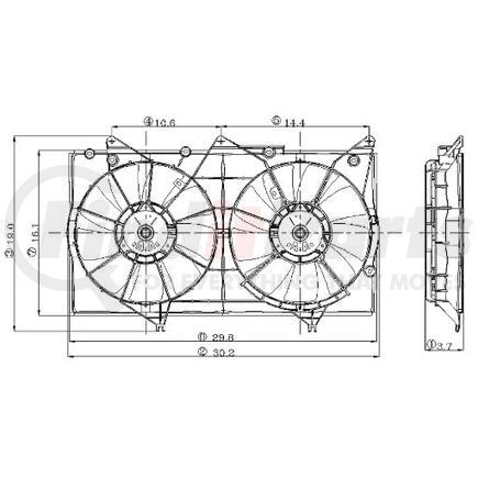 2811545 by GLOBAL PARTS DISTRIBUTORS - gpd Electric Cooling Fan 2811545
