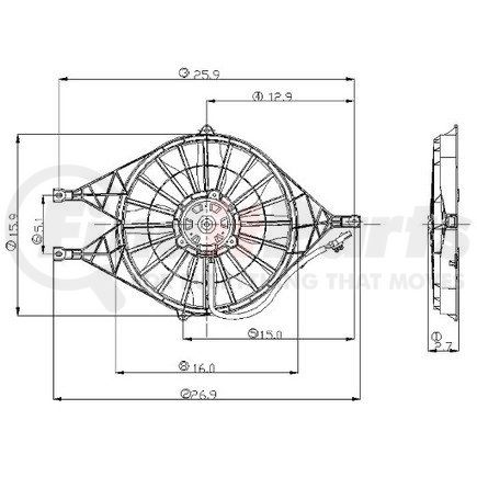 2811546 by GLOBAL PARTS DISTRIBUTORS - gpd Electric Cooling Fan 2811546