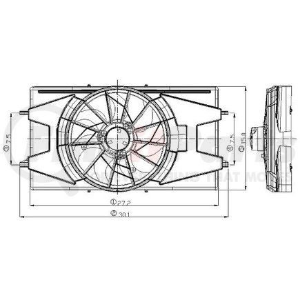 2811548 by GLOBAL PARTS DISTRIBUTORS - gpd Electric Cooling Fan 2811548