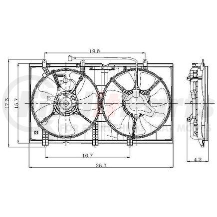 2811551 by GLOBAL PARTS DISTRIBUTORS - gpd Electric Cooling Fan 2811551