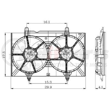 2811552 by GLOBAL PARTS DISTRIBUTORS - gpd Electric Cooling Fan 2811552