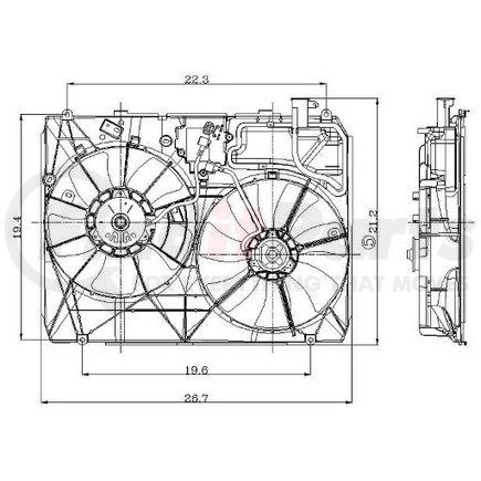 2811554 by GLOBAL PARTS DISTRIBUTORS - gpd Electric Cooling Fan 2811554