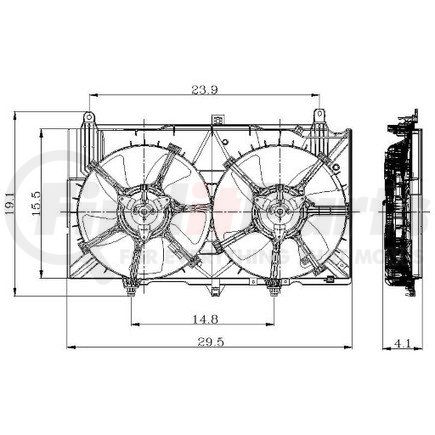 2811556 by GLOBAL PARTS DISTRIBUTORS - gpd Electric Cooling Fan 2811556