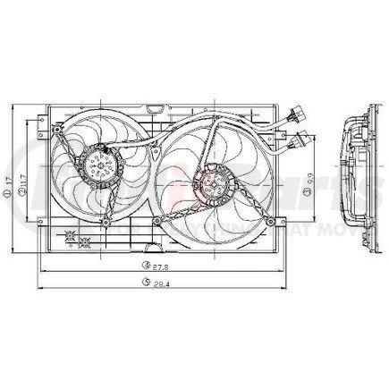 2811557 by GLOBAL PARTS DISTRIBUTORS - gpd Electric Cooling Fan 2811557