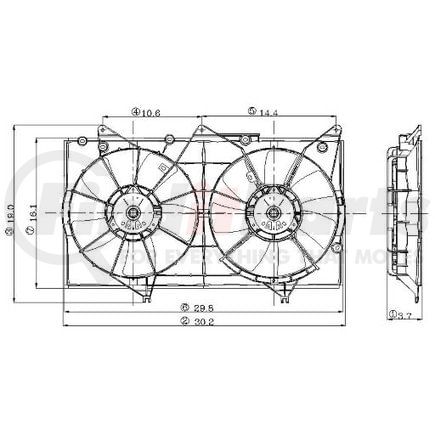 2811564 by GLOBAL PARTS DISTRIBUTORS - gpd Electric Cooling Fan 2811564