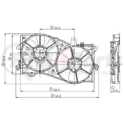 2811567 by GLOBAL PARTS DISTRIBUTORS - gpd Electric Cooling Fan 2811567