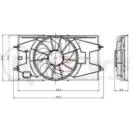 2811568 by GLOBAL PARTS DISTRIBUTORS - gpd Electric Cooling Fan 2811568