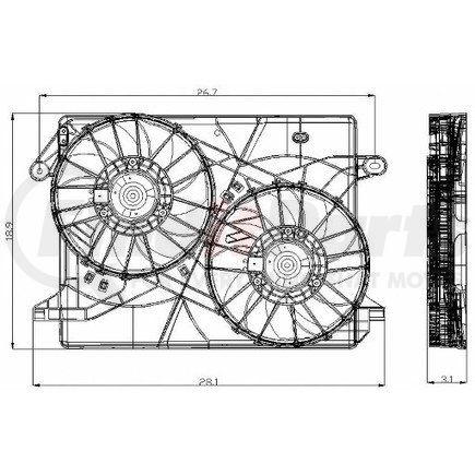 2811574 by GLOBAL PARTS DISTRIBUTORS - gpd Electric Cooling Fan 2811574