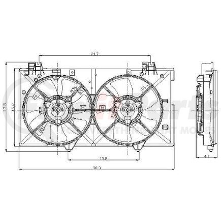 2811575 by GLOBAL PARTS DISTRIBUTORS - gpd Electric Cooling Fan 2811575