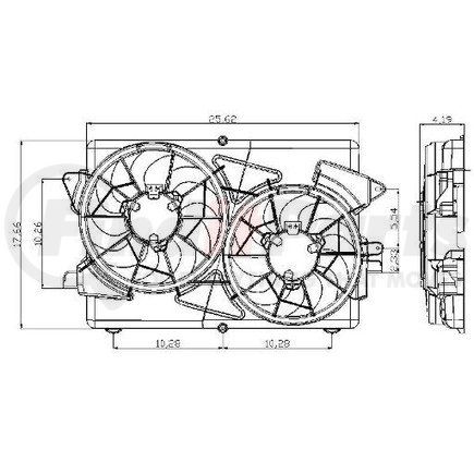 2811591 by GLOBAL PARTS DISTRIBUTORS - gpd Electric Cooling Fan 2811591