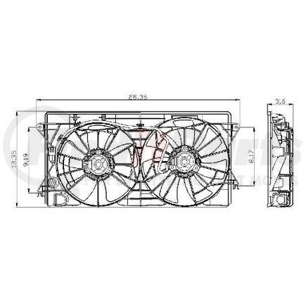 2811593 by GLOBAL PARTS DISTRIBUTORS - Engine Cooling Fan Assembly