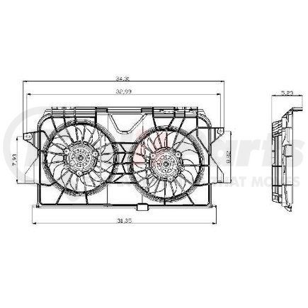 2811595 by GLOBAL PARTS DISTRIBUTORS - gpd Electric Cooling Fan 2811595