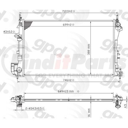 2913C by GLOBAL PARTS DISTRIBUTORS - gpd Radiator 2913C
