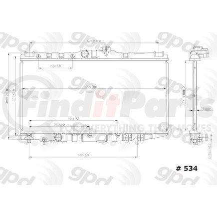 534C by GLOBAL PARTS DISTRIBUTORS - gpd Radiator 534C