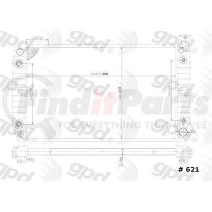 621C by GLOBAL PARTS DISTRIBUTORS - gpd Radiator 621C