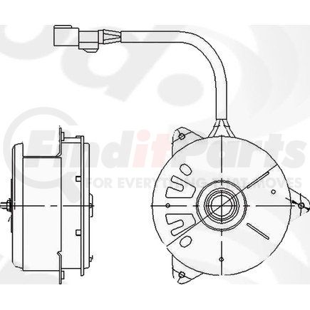 631000 by GLOBAL PARTS DISTRIBUTORS - Engine Cooling Fan Motor