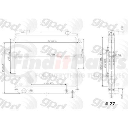 77C by GLOBAL PARTS DISTRIBUTORS - gpd Radiator 77C