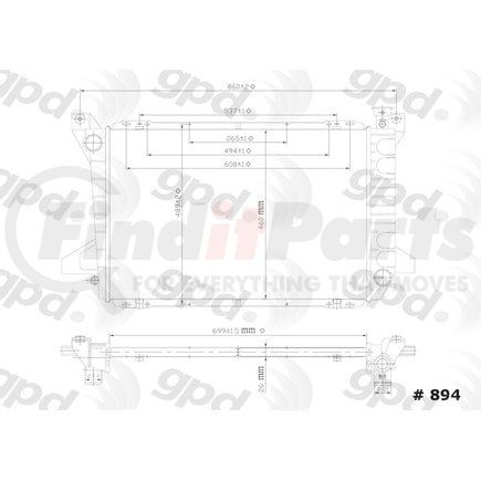 894C by GLOBAL PARTS DISTRIBUTORS - gpd Radiator 894C