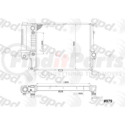 979C by GLOBAL PARTS DISTRIBUTORS - gpd Radiator 979C