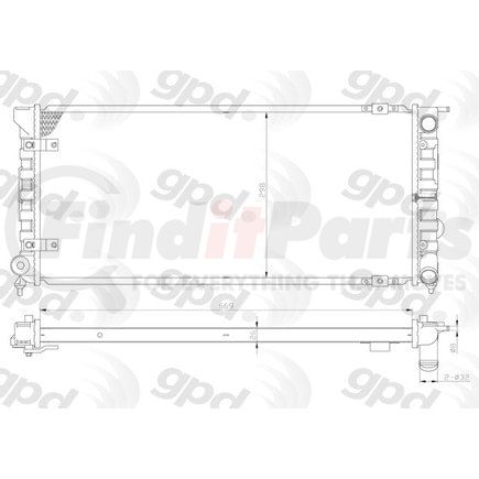 98C by GLOBAL PARTS DISTRIBUTORS - gpd Radiator 98C