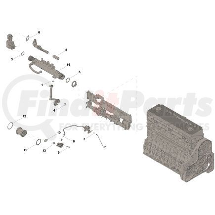 2881725 by CUMMINS - Exhaust Recirculation Cooler Kit