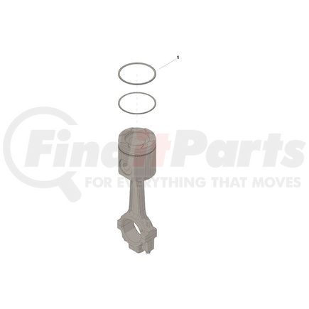 3103446 by CUMMINS - Engine Piston Oil Rail Support Ring - fits G50 Engine Model