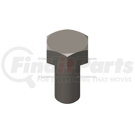 3080759 by CUMMINS - Engine Rocker Arm Adjusting Screw - 9/16 - 18 UNF 9/16 - 18 x 2 inch