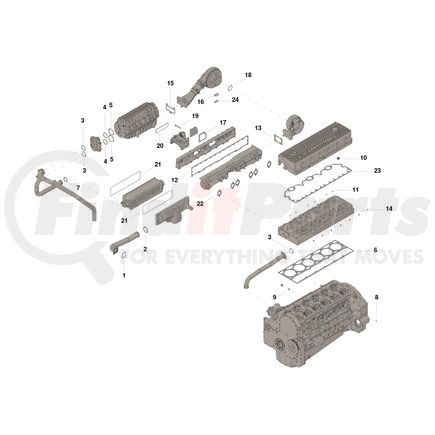 3800861 by CUMMINS - KIT,UPPER ENGINE GASKET