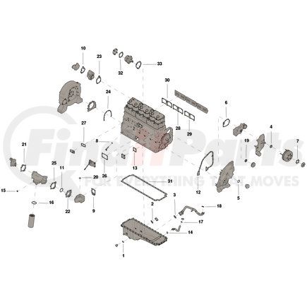 3801235 by CUMMINS - Engine Gasket Set - Lower