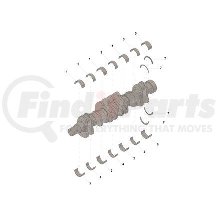 3801263 by CUMMINS - Main Bearing (030) Set