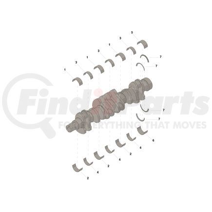 3801262 by CUMMINS - Engine Crankshaft Main Bearing Set